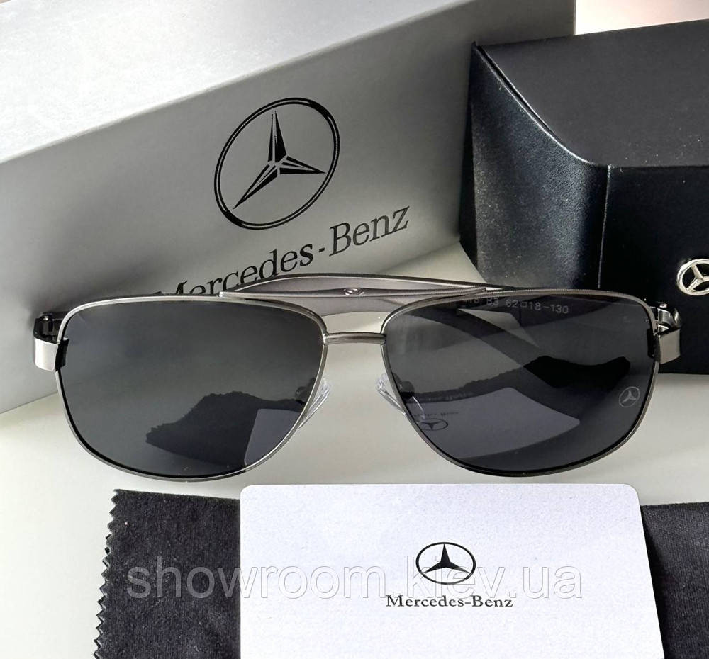 Чоловічі сонцезахисні окуляри Mercedes (816) grey Київ - фото 4