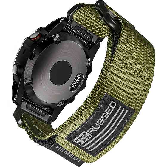 Ремінець для годинника Hemsut HGA125 Super Rugged Garmin Green 26 mm SBR Київ