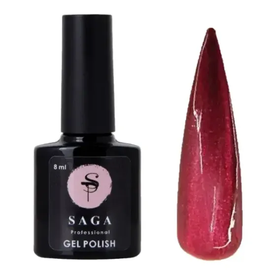 Гель лак кошачий глаз хрустальная кошка №13 Saga Cat Shine Silver 8ml Киев