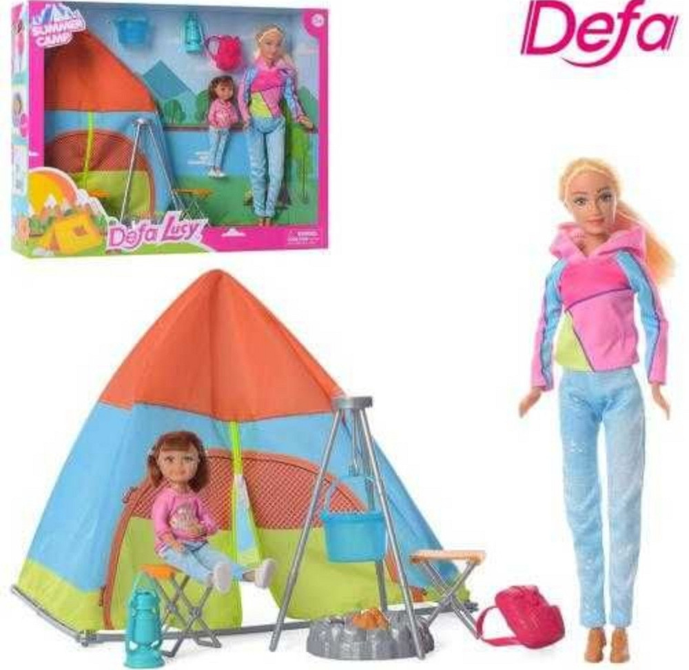 Кукла с дочкой DEFA 8474 палатка набор туриста. Киев - изображение 1