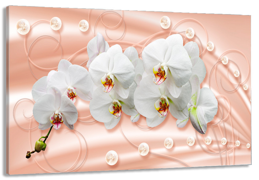 Картина полотно у вітальню / спальню   Орхідея  Ліс  MLP_311 ( 60х30см ) 60x100 см Київ - фото 1