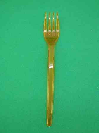 Вилки пластиковые плотные 100 шт Оранжевые Юнита Харків