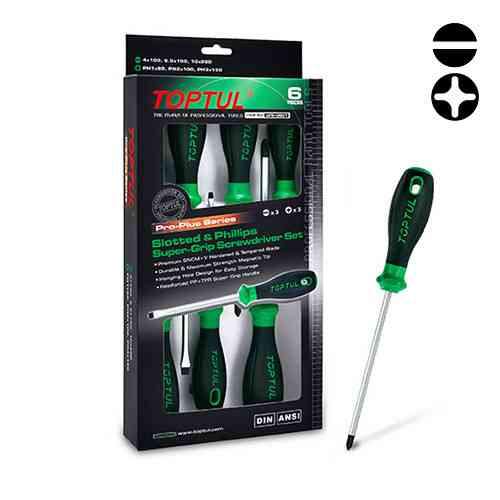 Набор профессиональных отверток 6 ед. PRO-PLUS SERIES TOPTUL GFE-0601 Чернигов