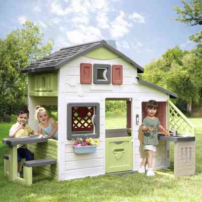 Ігровий будиночок Smoby Life для друзiв з лiтньою кухнею, дверним дзвiнком та столиком, 217х155х172 см (7600810207) Вінниця
