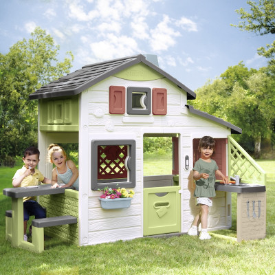 Ігровий будиночок Smoby Life для друзiв з лiтньою кухнею, дверним дзвiнком та столиком, 217х155х172 см (7600810207) Вінниця - фото 3