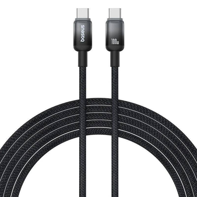 Кабель Baseus Discolor Series Fast Charging Cable USB-C to USB-C 100W 1m Cluster Black Одесса - изображение 1