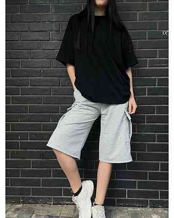 Женские повседневные оверсайз шорты карго-бермуды двунитка Одесса