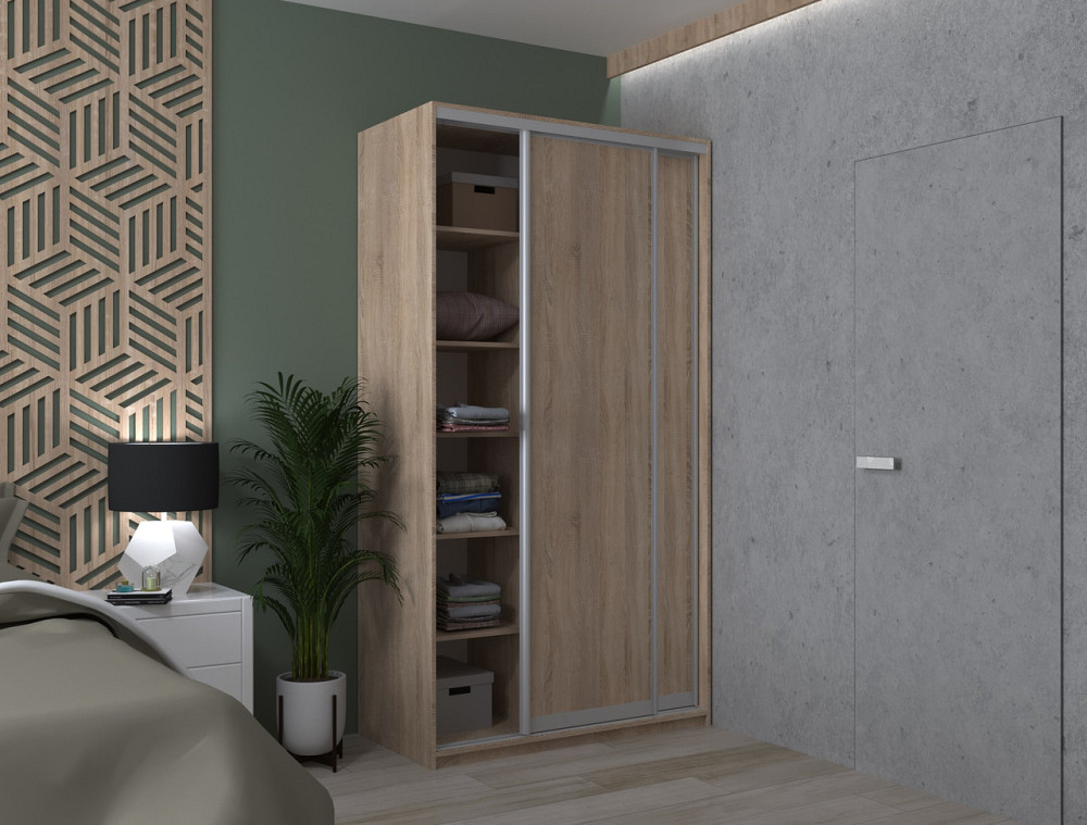 Шкаф-купе двухдверный Doros Сити Лайт 120х45х225 см Дуб сонома (DRS-011090) Львов - изображение 2