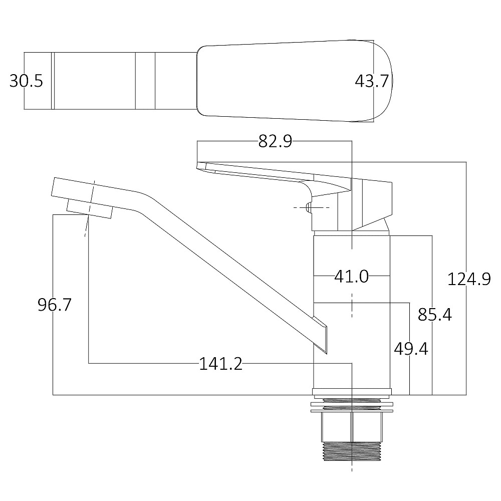 Змішувач для умивальника Globus Lux BONN GLB-0203MQ Луцк - изображение 7
