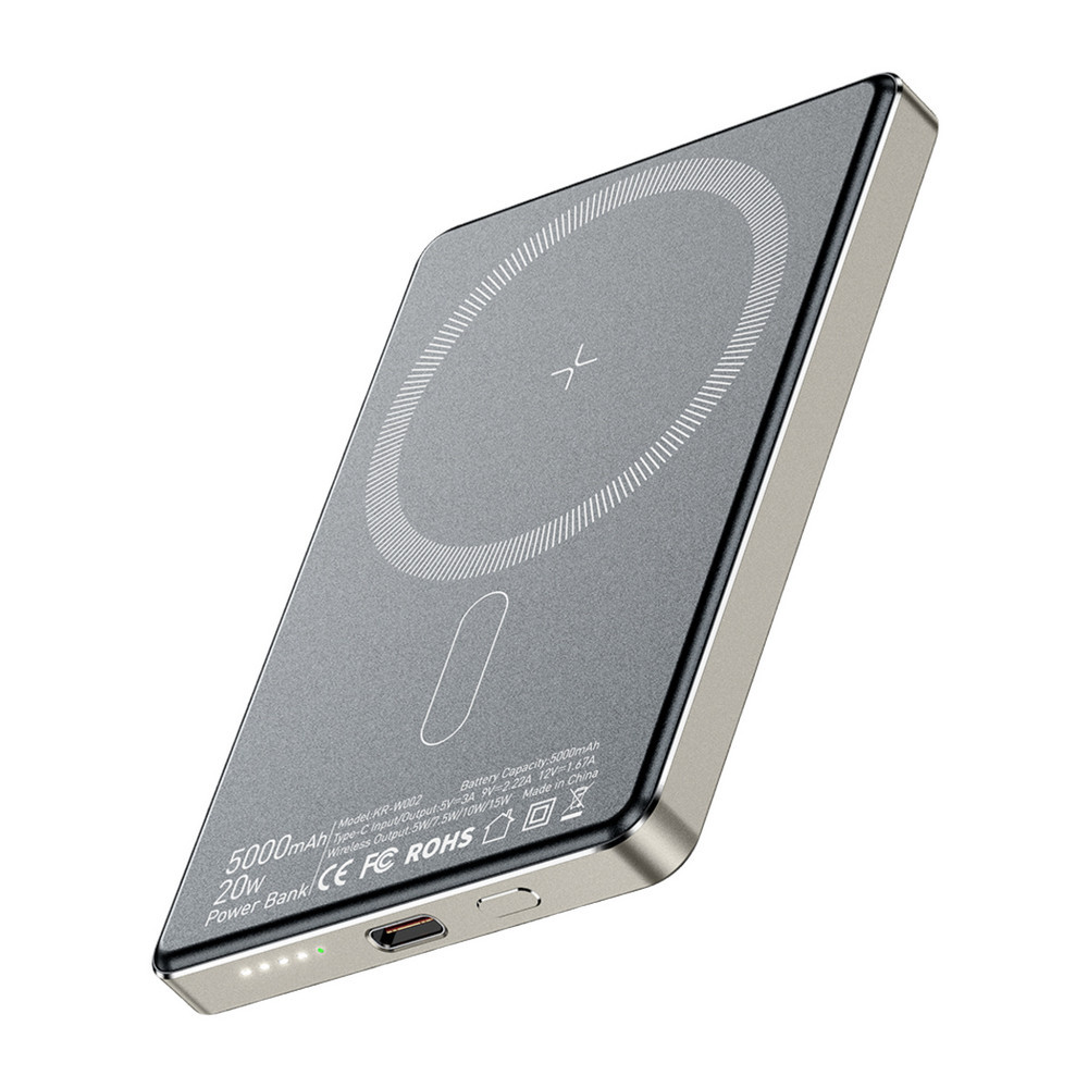 Універсальна мобільна батарея Essager Cross-Border 5000 mAh 20 W Magsafe/PD/QC3.0 Grey (EDY5K-YJ0A-Z) ( 14397 ) Харьков - изображение 7