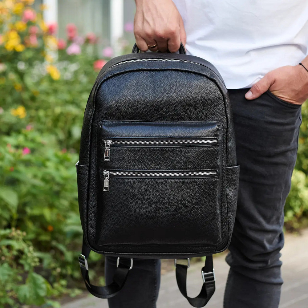 Міський чоловічий рюкзак з натуральної шкіри, практичний рюкзак-портфель для хлопця, чоловіка Tiding Київ - фото 5