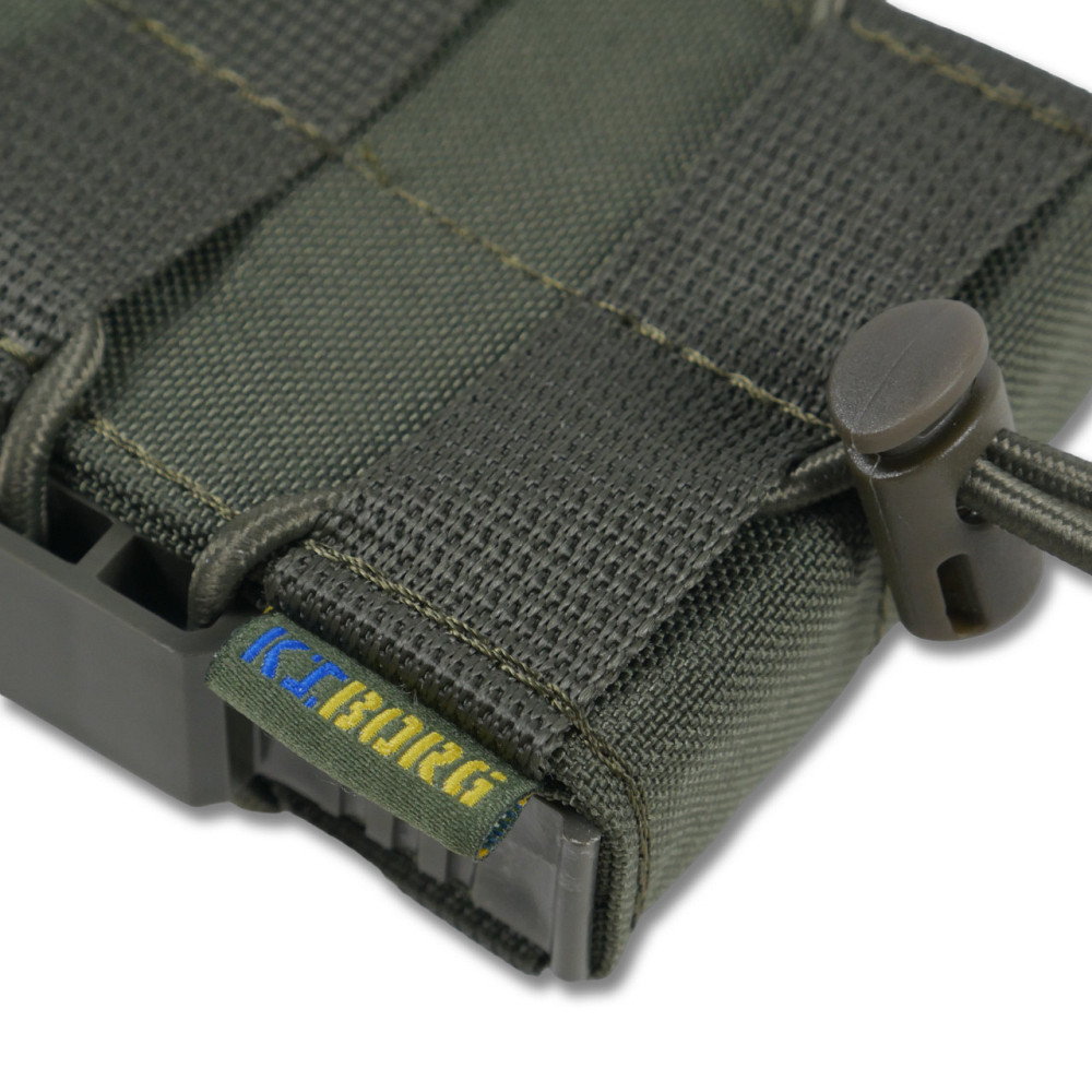 Жесткий усиленный тактический подсумок на 1 магазин Kiborg GU Single Mag Pouch Khaki. Подсумки для магазинов Киев - изображение 9