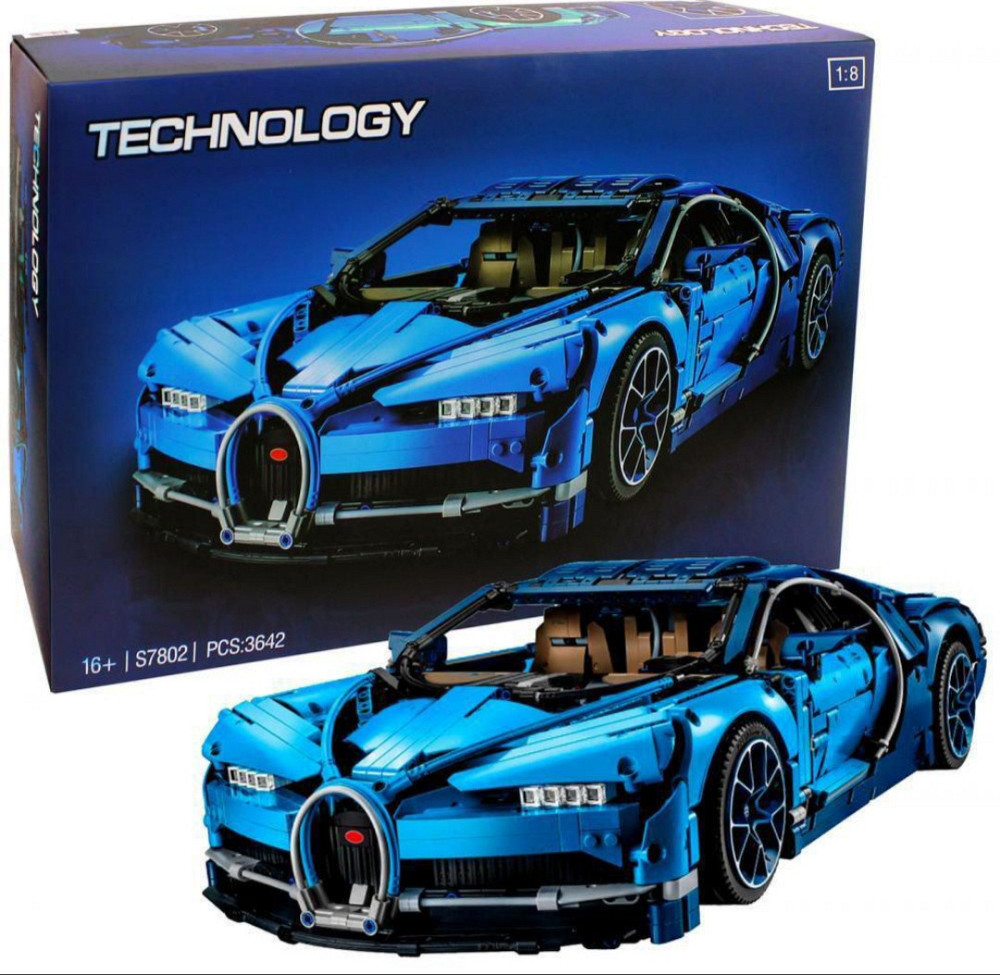 Конструктор машинка Technik Bugatti Chiron  маштаб 1:8  3599 деталей Бугати Широн синій Киев - изображение 2