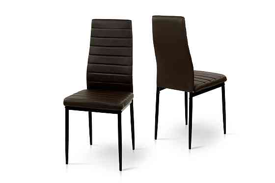 Стілець Ріо, чорний/шкірзам темний шоколад Київ