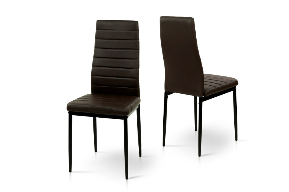 Стілець Ріо, чорний/шкірзам темний шоколад Київ - фото 5