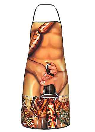 Фартух з приколом Мангал 73 на 57 см різнобарвний Київ