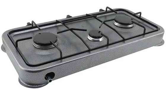 Плита газова настільна Domotec MS-6603 на 3 конфорки, чорна Вінниця