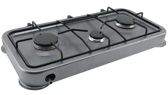 Плита газова настільна Domotec MS-6603 на 3 конфорки, чорна Вінниця - фото 2