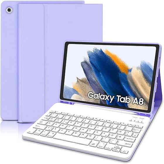 Чехол-клавиатура для Samsung Galaxy Tab A8 10.5 SM-X200/X205/X207 фиолетовый беспроводная съемная QWERTZ Киев