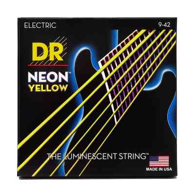 Струни для гітари DR Strings NEON Yellow Electric - Light (09-42) (NYE-9) Вінниця