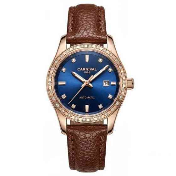 Годинник жіночий механічний Carnival Maldives Leather Brown (2 ремінці) Київ