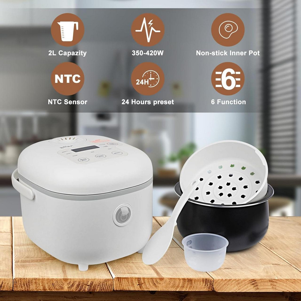 Рисоварка Bear 6 Multifunctional 4 Cups біла 0.87 л мультифункціональна з пароваркою 7 режимів NTC сенсор для 1-4 осіб Київ - фото 3
