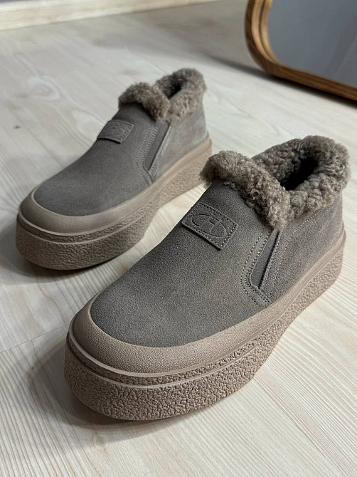 Ботинки женские Hengji 660-6 замшевые кеды на меху бежевые, 40, 25 см Киев - изображение 16