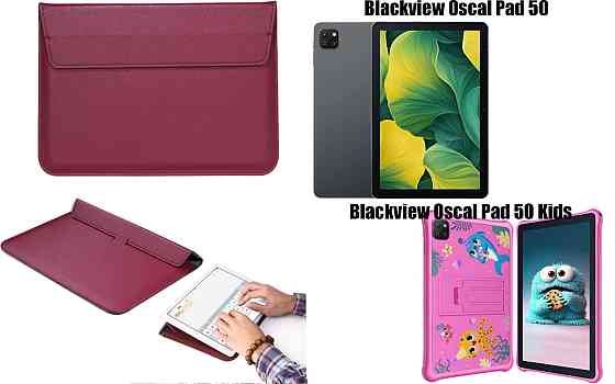 Чехол-конверт VitoCase для Blackview Oscal Pad 50, Pad 50 Kids, с функцией подставки для планшета Бордовый Киев