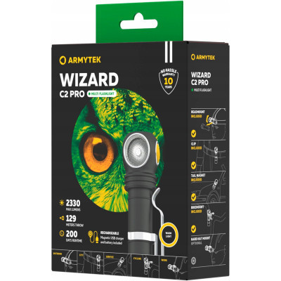 Фонарь Armytek Wizard C2 Pro Marnet USB Warm (F08701W) Винница - изображение 2