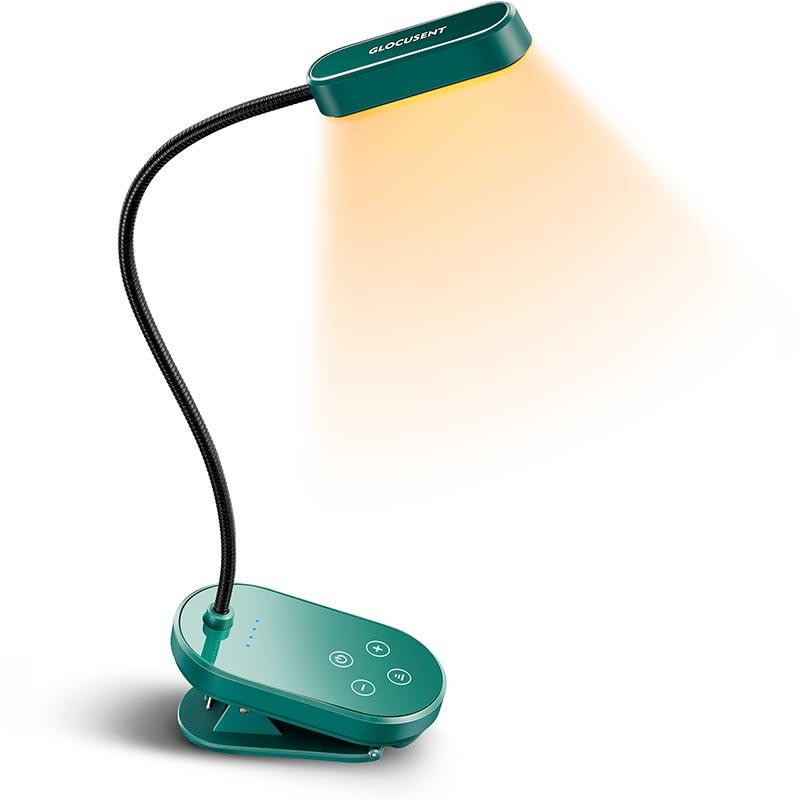Лампа настільна акумуляторна Glocusent Mini clip-on Book light, зелена Вінниця - фото 1