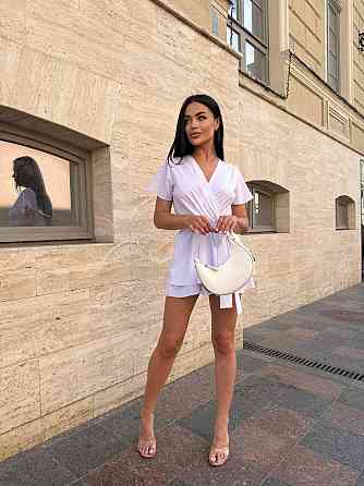 Женская романтическая вечерняя комбинезон-платье софт Белый, 48/52 Одесса