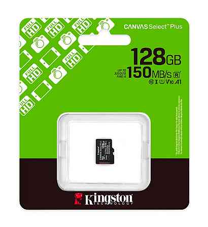 Картка пам'яті для домофона microSDXC Kingston Canvas Select Plus 128 GB Class 10 А1 UHS-1 Київ