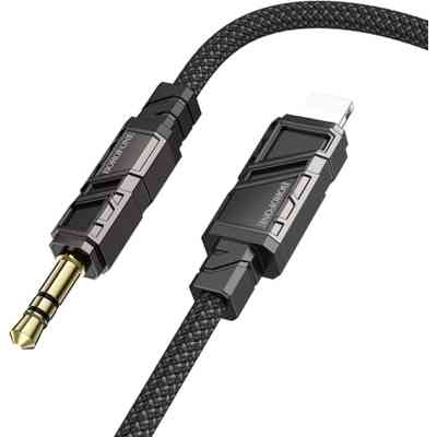 Кабель мультимедийный Lightning to 3.5mm M 1.0m BL22 black BOROFONE (6941991117749) Винница