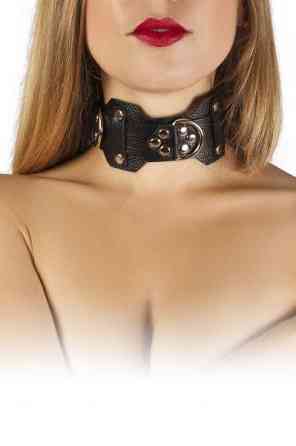 Нашийник VIP Leather Collar, Black Sex Aura Київ