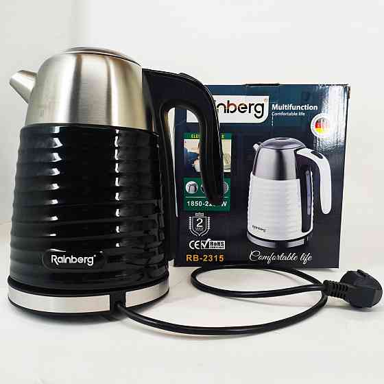Найкращий чайник Rainberg RB-2315 1.8л 2200Вт, Електрочайник на кухню, Ергономічний електричний чайник RX-24 Львів