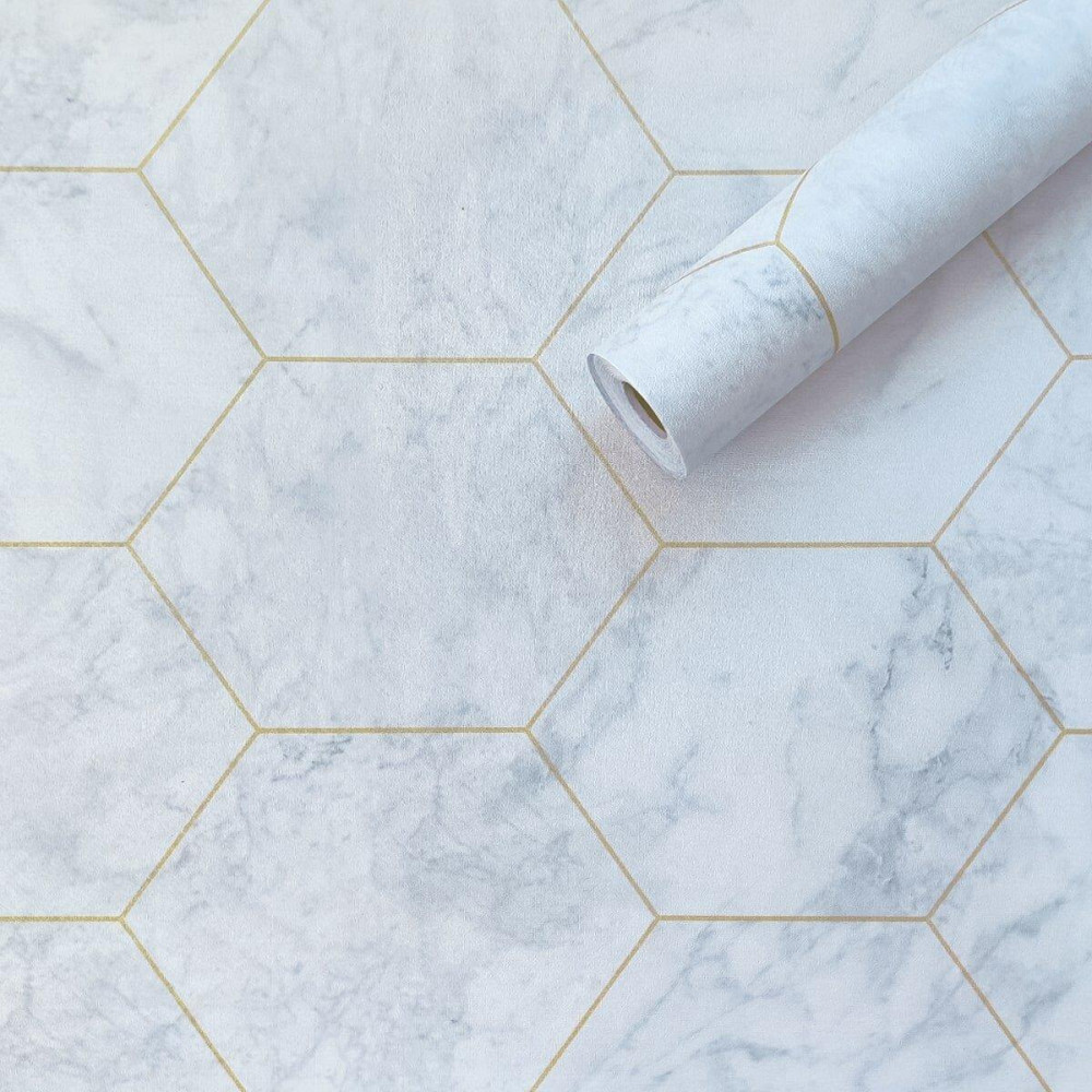 Самоклеящаяся пленка малахитовый мрамор с золотым узором Киев - изображение 1