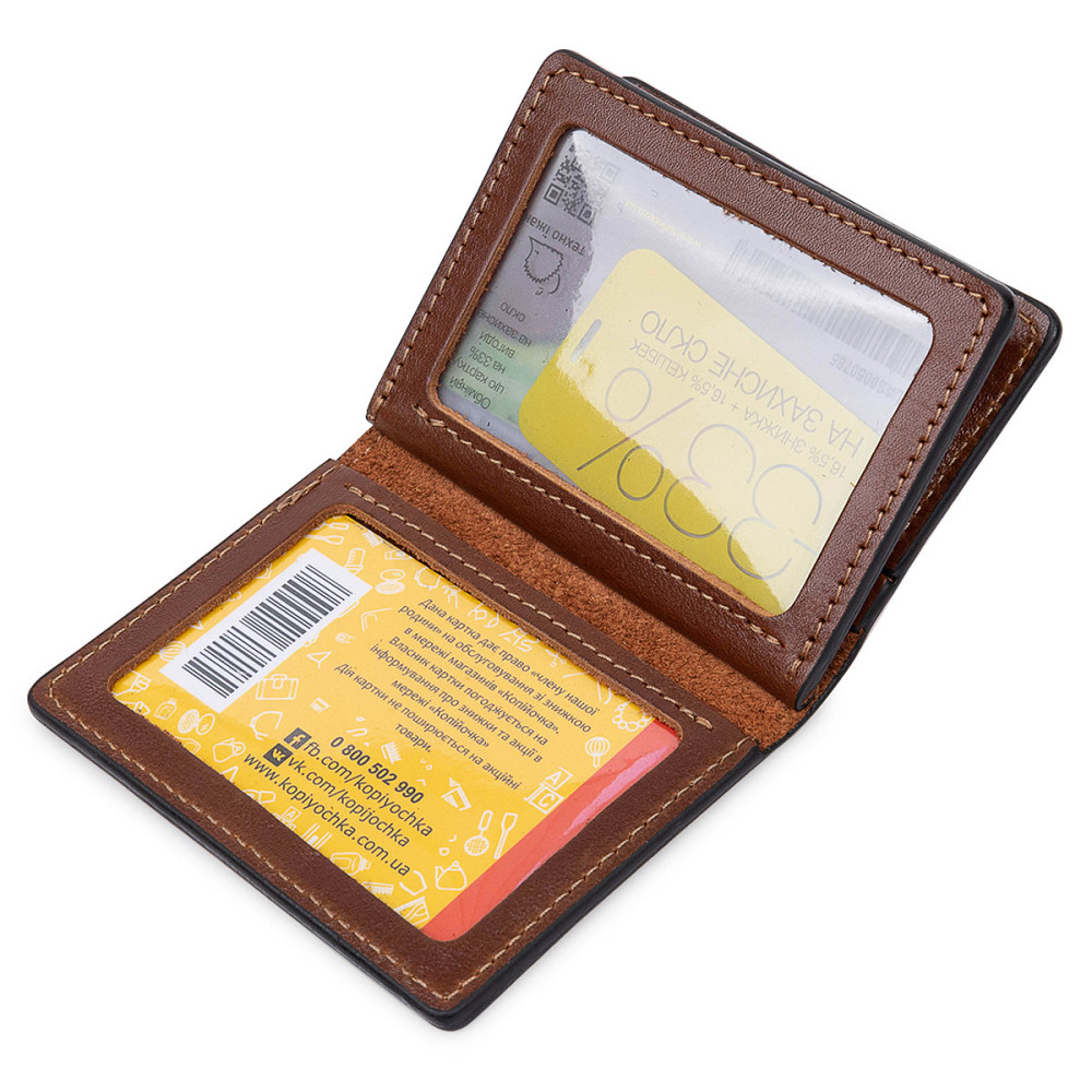 Шкіряна обкладинка для прав GRANDE PELLE 11538 Коричневий Київ - фото 6