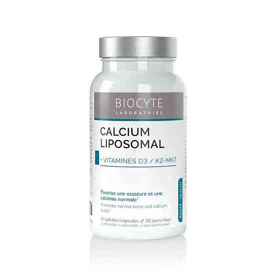 Biocyte Комплекс кальцію, вітамінів D та K, Calcium Liposomal D3 K2, 60 капсул Дніпро