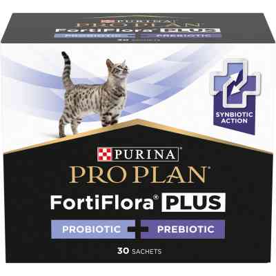 Пробіотична добавка для тварин Purina Pro Plan FortiFlora Plus Для котів і кошенят для підтримки нормальної мікрофлори кишківника 30 x 1.5 г (84452905 Вінниця