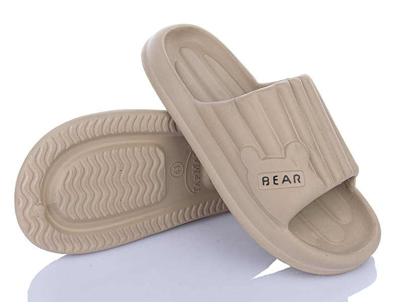 Женские шлепанцы бежевый пенка капучино Мишка Одесса - изображение 4