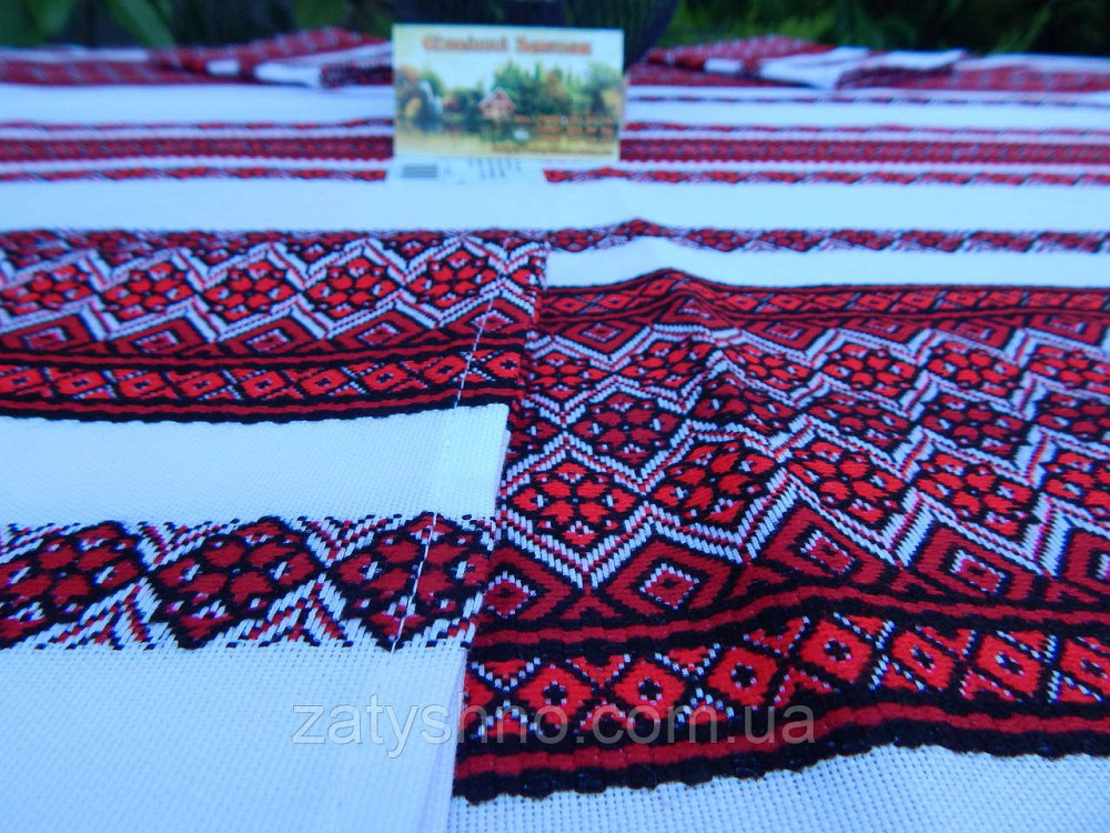 Яскраво червона вишита скатертина з серветками 230 *140 Київ - фото 4