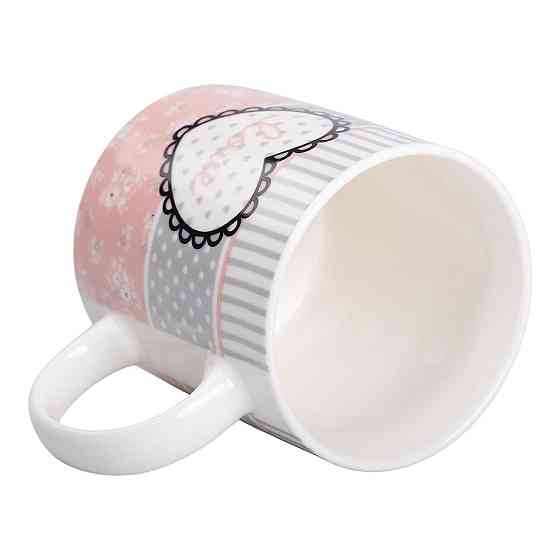 Чашка фарфоровая 400 мл з написом і сердечком Lugi Київ