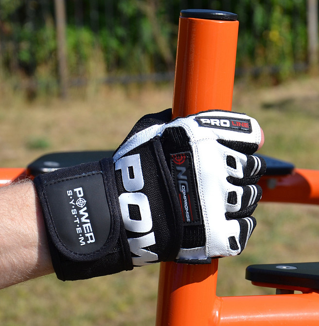 Рукавички для фітнесу Power System PS-2700 No Compromise Black/White L Київ - фото 7