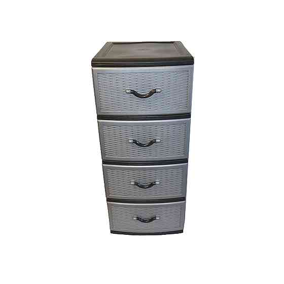 Комод пластиковый Style black (Стиль) 4 ящика 48х38х88 Одесса