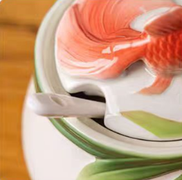 Емкость для сыпучих продуктов Lefard 180 мл Золотая рыбка Костяной фарфор Кременчуг - изображение 10