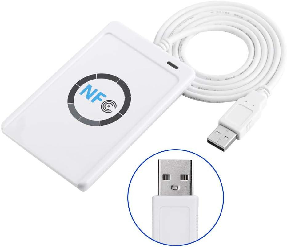 Читач NFC/RFID DewinLVD 424 kbps білий 5× IC-карт USB Type-A безконтактний ISO14443 A/B Mifare FeliCa дублікатор RFID рідер Київ - фото 9