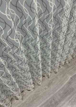 Тюль фатин с вышивкой и люрексом Цвет молочный с венге 1832т Киев