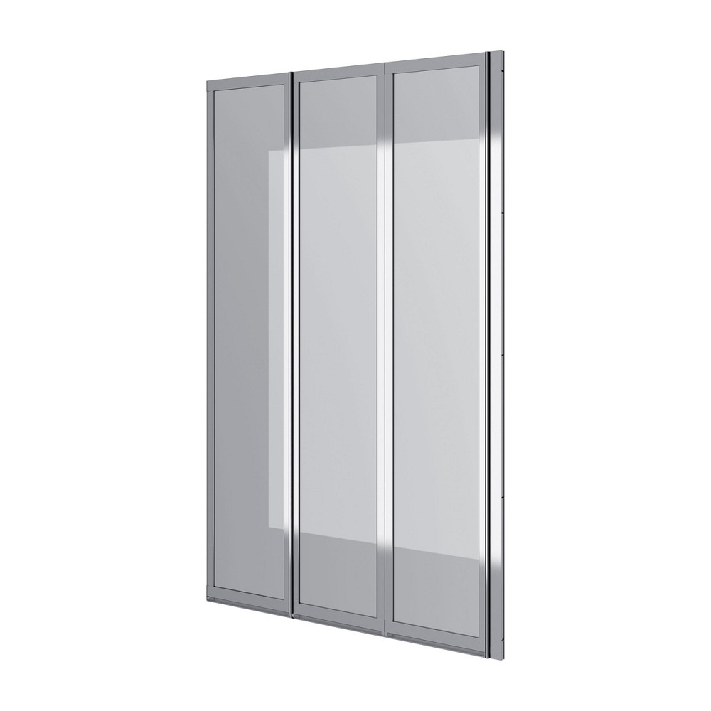 Шторка на ванну трьохелементна Style 1000х1500мм (right) chrome, скло 4мм clear Київ - фото 1