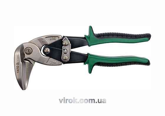 Ножиці по металу YATO : L= 225 мм, праві вигнуті, Cr-Mo [6/36] Одесса