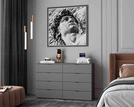 Комод Doros Рон 8 Графит 8 Ящиков 130х38х81 DRS-011775 (41516173) Днепр